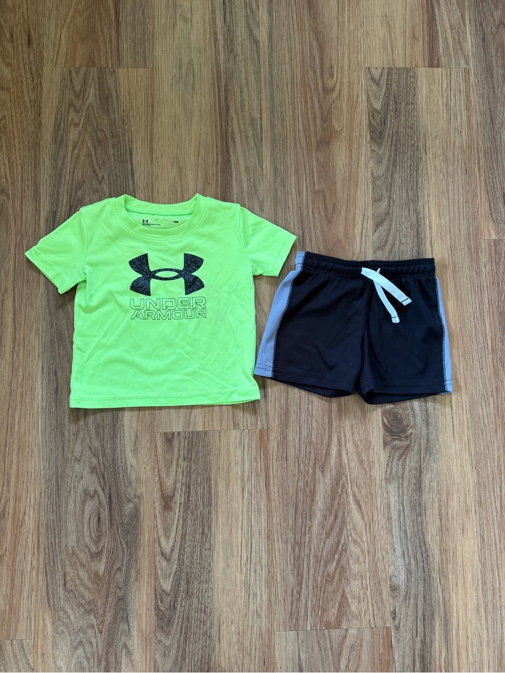 Under Armour Boys 18M Outfit Set | UA Tee + Carter’s Athletic Shorts
